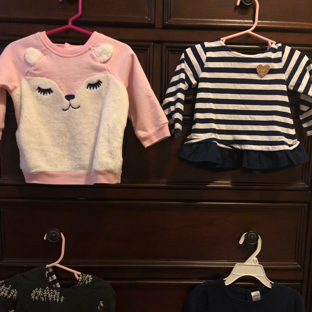 Lot of 6 baby girl clothes.